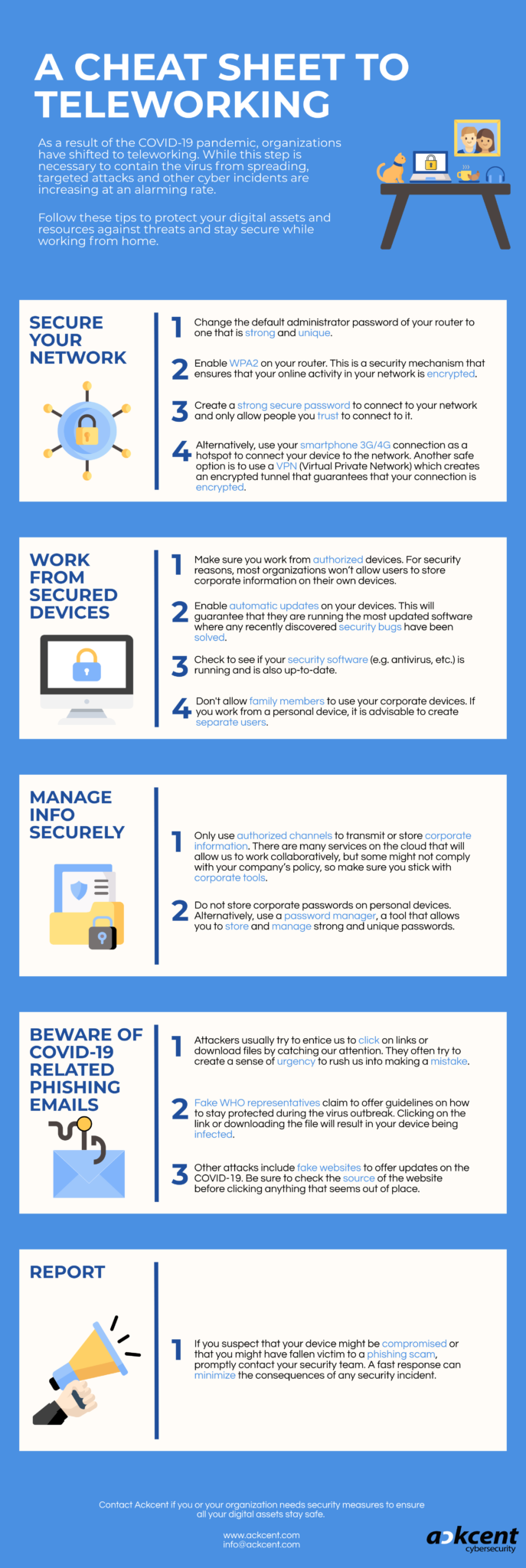 Stay secure while teleworking - Ackcent